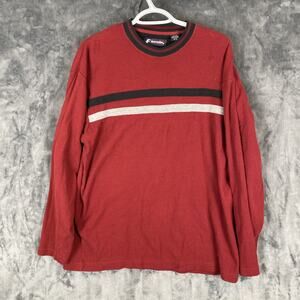 Vintage Y2K Ferruche Originals Striped Sweater Size L Red Black Grey